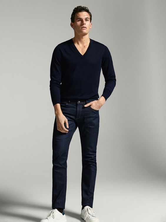 Look fresco con pantalones vaqueros Straight