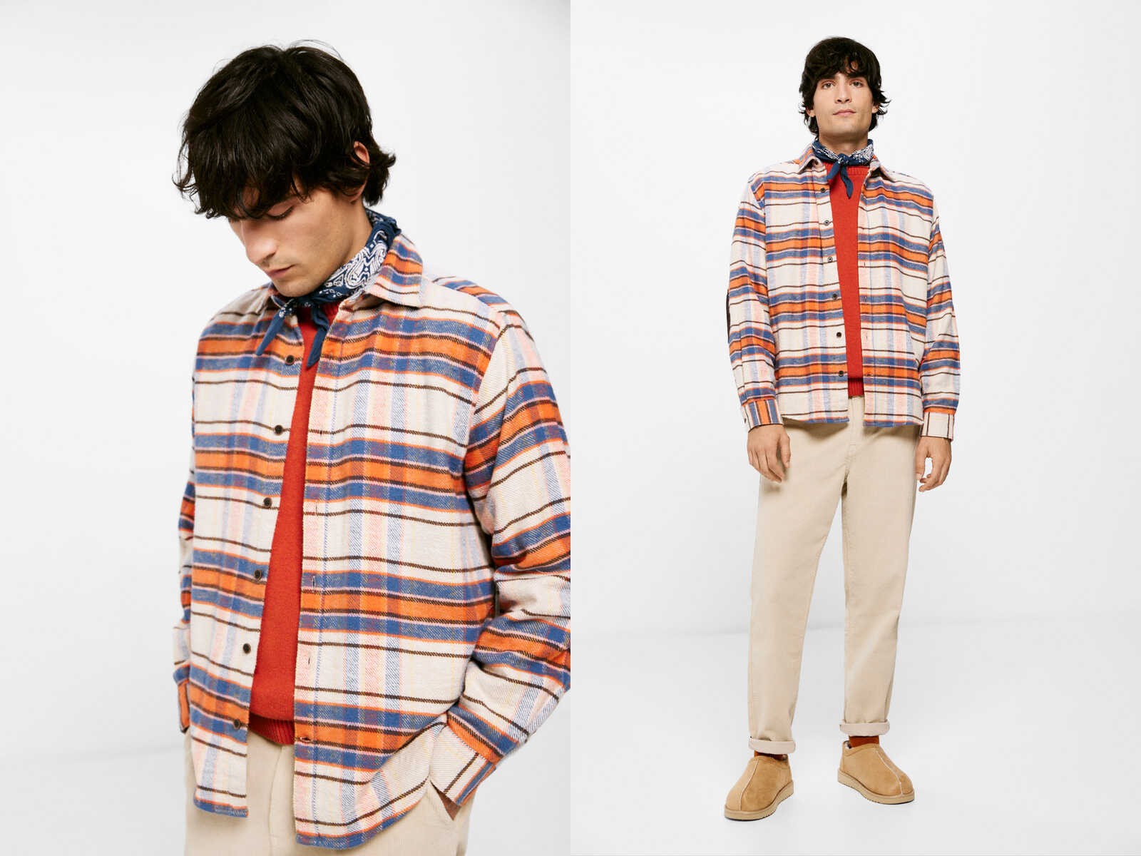 Sobrecamisa de cuadros de colores