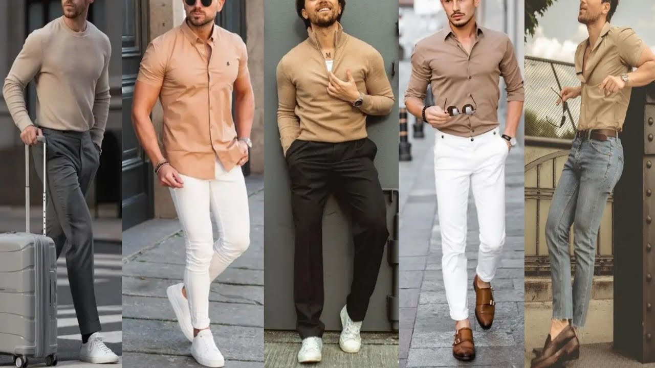 Cómo combinar una camisa de color beige