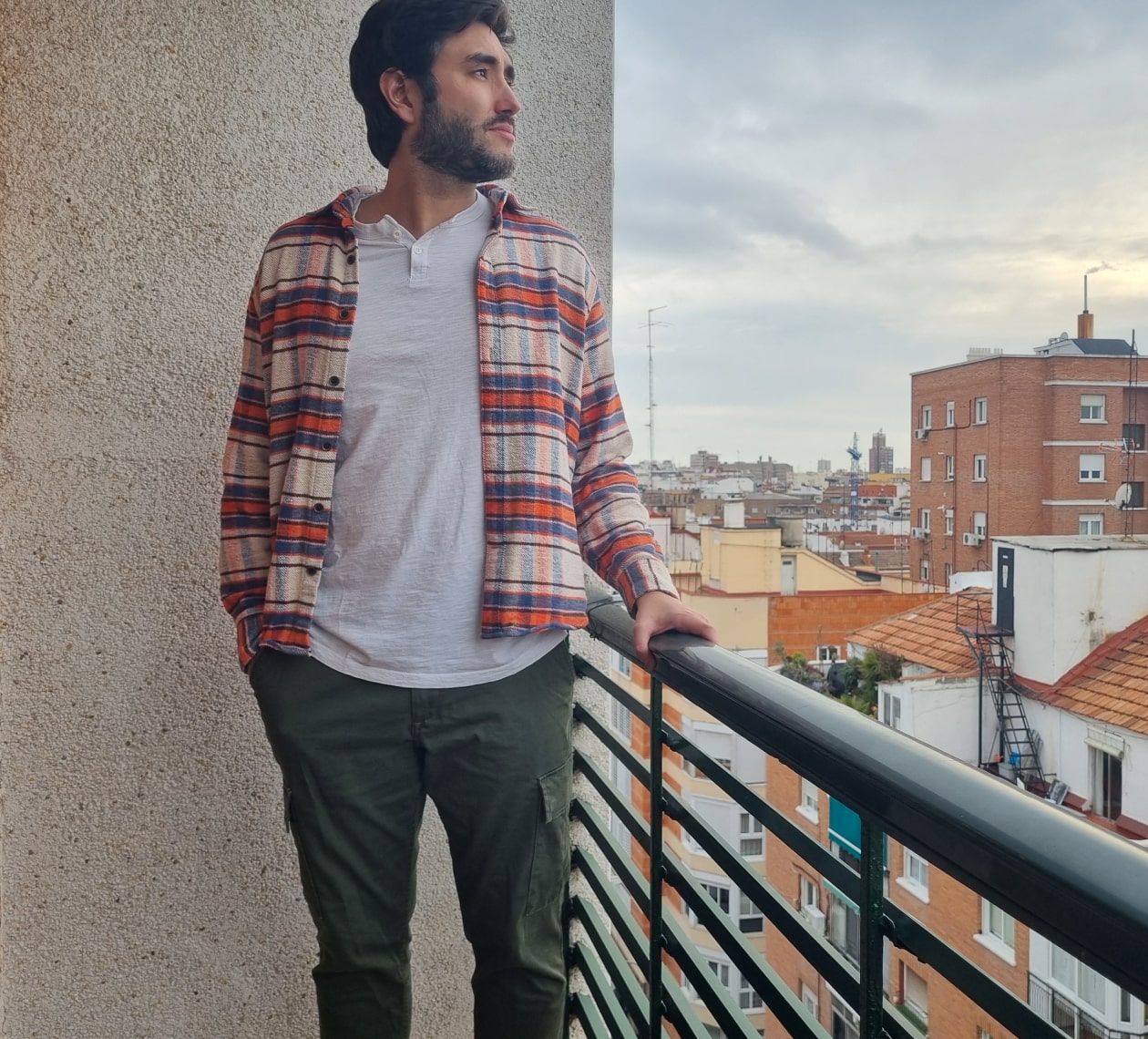 Sobrecamisa de cuadros de colores