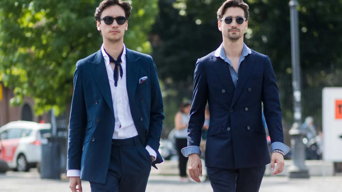 Look clásico americana azul